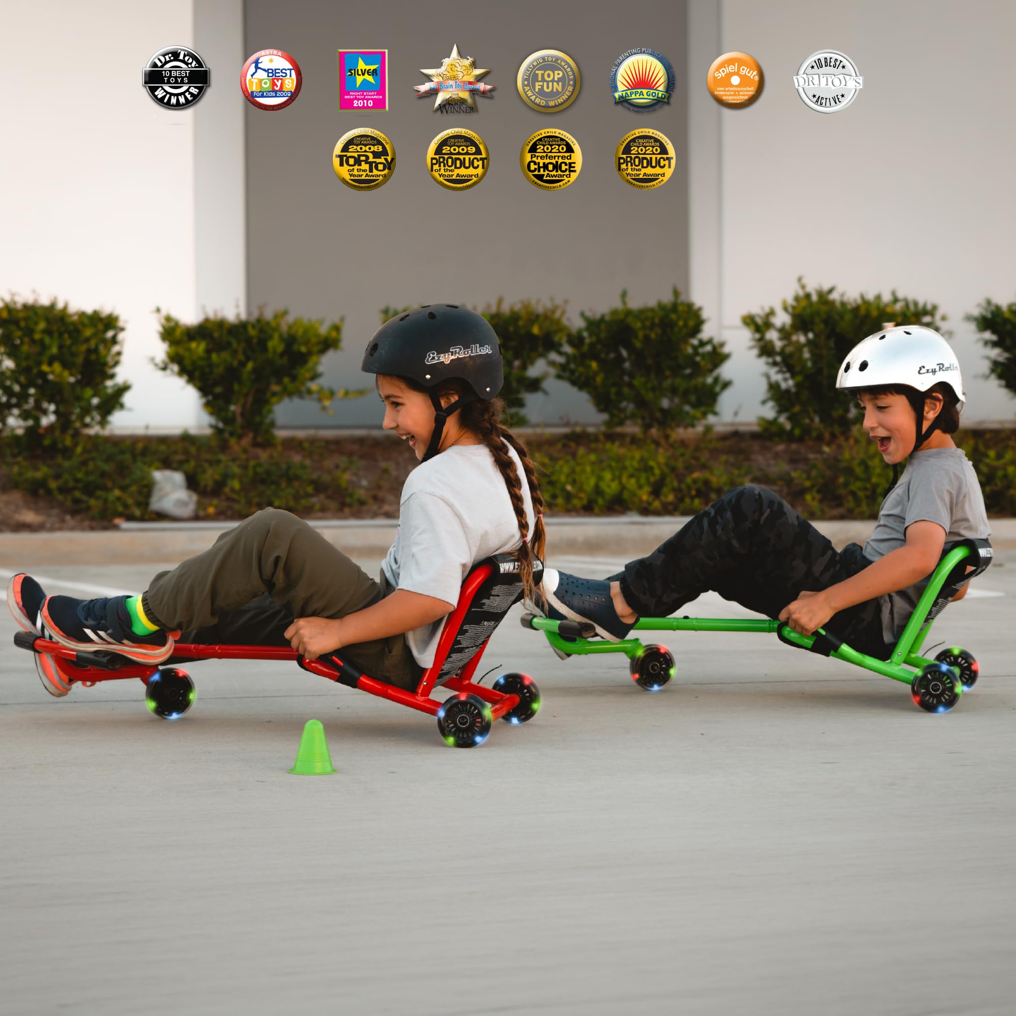 EzyRoller Classic Ride On with LED Light Wheels - Green : Amazon